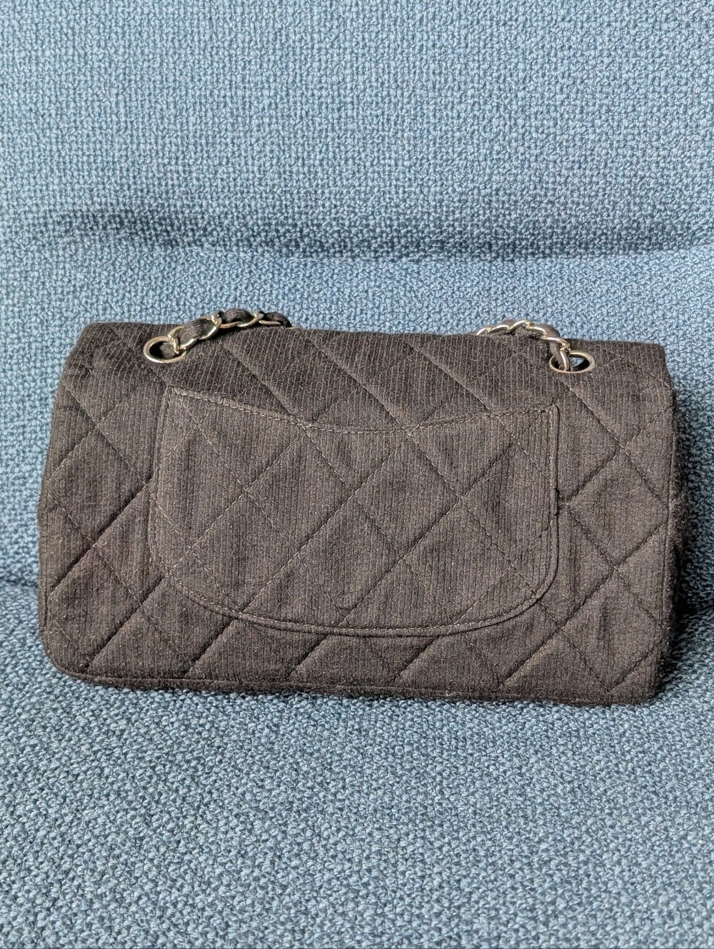 SOLD CHANEL Quilted Le Marais Single Flap in Black Fabric Silver Hardware - Picture 4 of 12